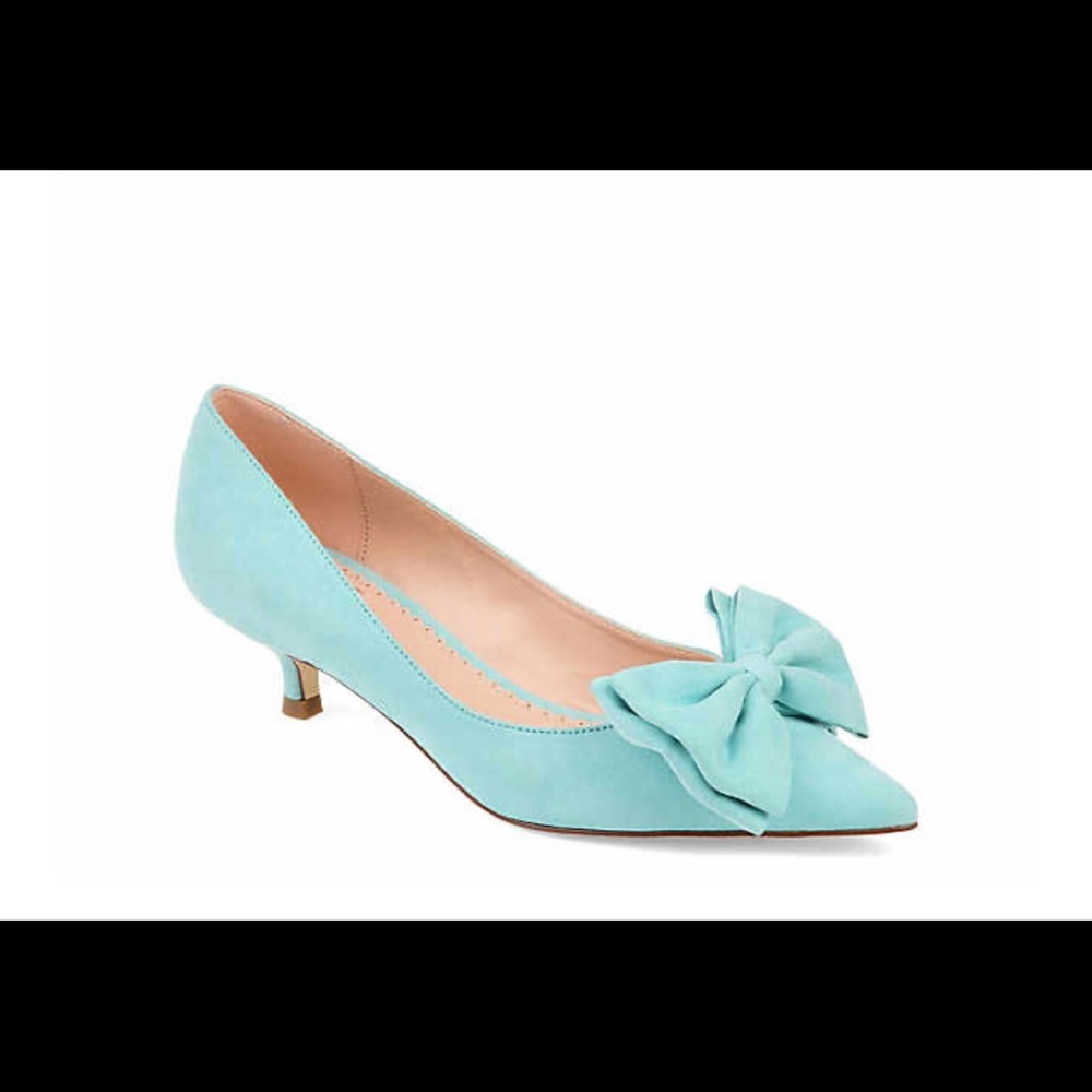 Tiffany blue / Turquoise kitten heels. Brand new